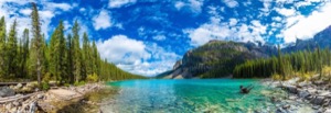 Panorama of lake moraine banff national park of canada